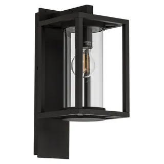 LUCANDE Außenwandleuchte Metall schwarz 1 x 15 W LED IP44