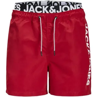 JACK & JONES Aruba Swim Shorts Herren Badehose, Farbe:Rio Red (Logo), Größe:XXL - XXL