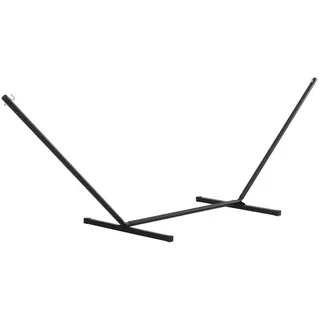 Outsunny Hängemattengestell Schwarz, Metall, 92x112x360 cm, Gartenmöbel, Hängematten