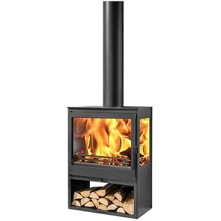 Panadero Kaminofen Diamant 3V Eco  (7,1 kW, Raumheizvermögen: 220 m3, Material Verkleidung: Stahl, Schwarz)