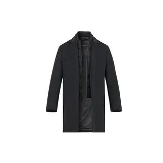 bugatti Herren Mantel schwarz kariert, schwarz, Herbst/Winter 2025/2026