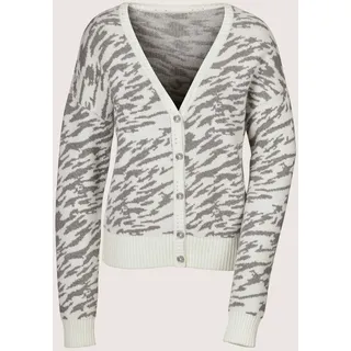 Madeleine Strickjacke mit Jacquard-Muster grau/weiß 34