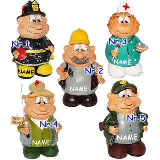 alles-meine.de GmbH große XL Sparbüchse - lustiger Jäger/Förster/Entenjäger - incl. Name - stabile Spardose aus Kunstharz - Geld Sparschwein - Kaffeekasse/Trinkgeldkass..