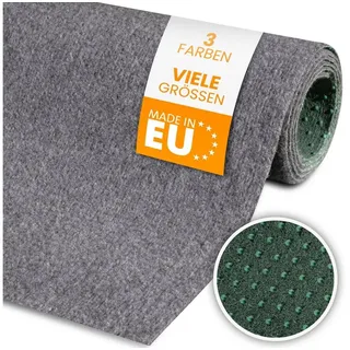 comflor Outdoorteppich Balkon Teppich, Rasenteppich o. Kunstrasen mit Noppen als Meterware, wasserfest - mit Antirutschnoppen - UV-stabil - ideal für Balkone grau 200 cm x 200 cm