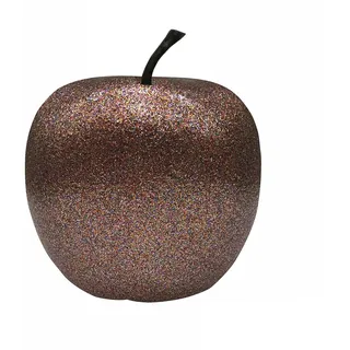 Pottery Pots Apfel Glitter Bronze, handgefertigter Deko-Apfel, Robustes Fiberglas, Größe XS, Glitzer Bronze, Dekoartikel für Drinnen & Draußen, Wohnideen, Deko-Artikel für Gastronomie und Hotellerie