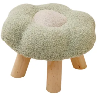 Baoblaze Tritthocker unter dem Schreibtisch, Fußstütze, Pouf, multifunktionaler Schuhwechsel, niedlicher Sofahocker, Kleiner Fußhocker für Veranda, Wohnzimmer, GRÜN