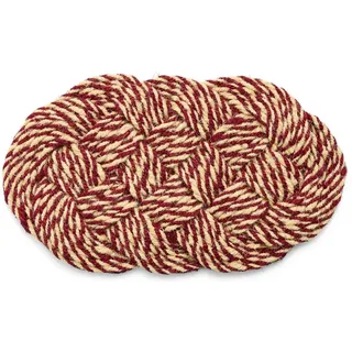 HAY - Coco Fußmatte, swirl, bordeaux / off-white