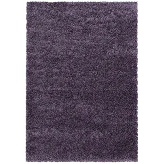 Teppium Teppich Unicolor - Einfarbig, Rechteckig, Höhe: 30 mm, Einfarbig Shaggy Teppich Wohnzimmer Langflor versch. farben und größen lila Rechteckig | 100 cm x 200 cm x 30 mm