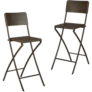 Relaxdays Barhocker klappbar 44 x 115 x 63 cm Braun