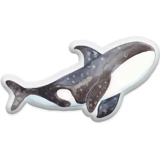 Mr. & Mrs. Panda Personalisiertes Kissen Kuscheltier Orca 35 cm - Personalisierte Geschenke, Kinderkissen Mit Namen, Arbeit, Für Babys Personalisiert, Büro, Kuschelkissen Zuhause, Startup, Meer, Wal