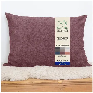 Selfitex Dekokissen 60x80 / 80x80 inkl. Füllkissen, große Farbauswahl, für Couch, Sofa und Bett lila 60x80 cm