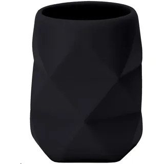 KLEINE WOLKE Zahnputzbecher Golden Crackle, schwarz