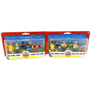 Simba 109252538038 - Feuerwehrmann Sam Figuren-Set - Feuerwehrmann Sam Figurenset mit 6 oder 7 Stück Figuren, 5-7 cm, Ab 3 Jahren, zufällige Auswahl