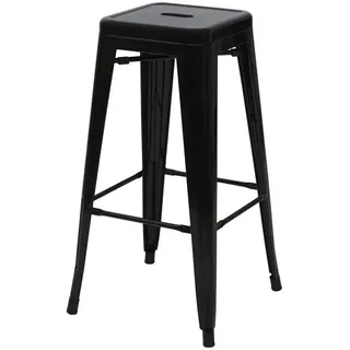 Proregal Barhocker 43 x 77 x 43 cm Schwarz