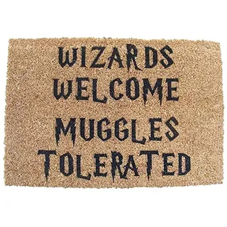 FastCraft Harry Potter Wizards Welcome Muggles Tolerated Welcome Fußmatte