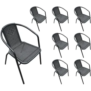 LC Garden Garvista Stapelstuhl 56 x 62 x 72 cm schwarz 8 St.
