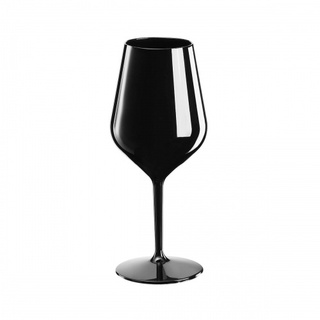Sovie Tableware Weinglas aus Tritan in Schwarz, 470ml, 1 Stück - Mehrweg Glas