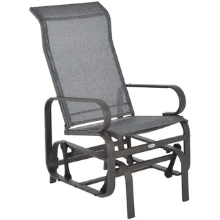 Outsunny Schaukelstuhl Gartenstuhl 73 x 60 x 105 cm grau