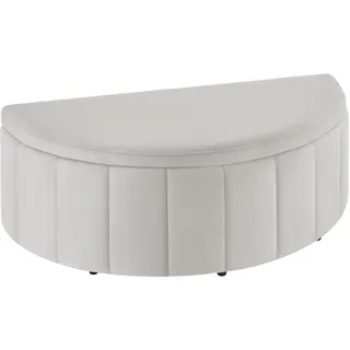 Tectake Polsterbank Moon Samtoptik Taupe 108 x 48 x 38,5 cm