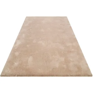 Hochflor-Teppich WECON HOME BASICS "Emilia" Teppiche Gr. B/L: 160 cm x 230 cm, 25 mm, 1 St., beige Esszimmerteppiche Wohnzimmer