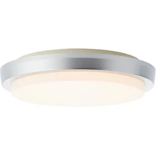 Brilliant Außenwandleuchte Kunststoff Ø 28 cm 1 Stk. 12 W 1600 Lumen warmweiß silber