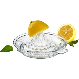 Zitronenpresse, Glas, Manuell Saftpresse, mit Griff und Ausgießer, Kristall, für Frischen Fruchtsaft, Limette, Orange, Schweres, Klein, Cam Limon...