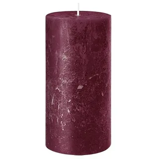 Wenzel Stumpenkerze Stumpenkerze RUSTIC, Rot, Ø 7 cm rot