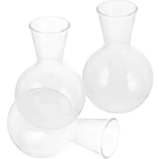 Hängevase Glas aus Transparentem Glas, Dekorativ, 3 Stück | Minimalistischer Stil, Vielseitig Nutzbar und Leicht zu Verstauen, für Badezimmer und Schlafzimmer