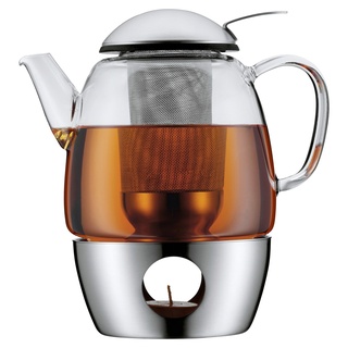 WMF Teekannen-Set SMART TEA, Cromargan Edelstahl 18/10 - matt - Glas - 1 Liter - 3-teilig