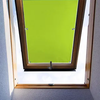 Ygann Dachfenster Rollo Thermo Sonnenschutz Verdunkelungsrollo für Dachfenster UV Schutz mit Saugnäpfe ohne Bohren ohne kleben (Grün,112x120cm)