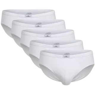 Götzburg Herren Briefs 5er Pack - Single Jersey, Unterwäsche Set, Cotton Stretch Weiß L