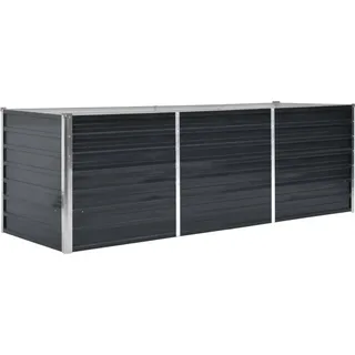 vidaXL Garten-Hochbeet verzinkter Stahl rechteckig 240 x 80 x 77 cm Anthrazit 