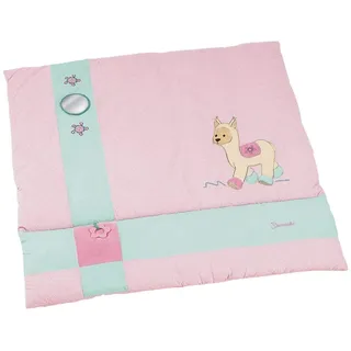 Sterntaler, Krabbeldecke Kuschelzoo Lama Lotte Alter ab 0 Monate Größe 100 x 100 cm Rosa Mint, mehrfarbig