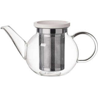 Villeroy und Boch Artesano Hot und Cold Beverages Teekanne S mit Sieb, 500 ml, Borosilikatglas/Edelstahl, Klar