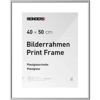 Bilderrahmen Bilderrahmen Poster Silber Kunststoff mini 40x50cm - Bilderrahmen Kunststoff 41.5 x 51.5 cm Silber Wohnzimmer Kunst