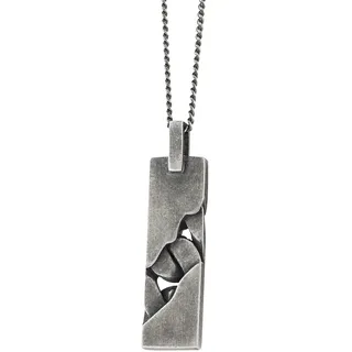 Cai Kette mit Anhänger 925 Sterling Silber oxidiert silbergrau