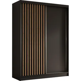 ax living Schwebetürenschrank Cabinio 160 x 216,1 x 61 cm Schwarz