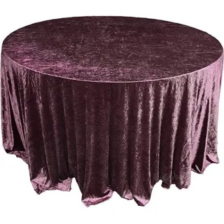 Famanu Rundes Tischdecken-Set aus Samt 335 cm - für Hochzeiten und Festdekoration