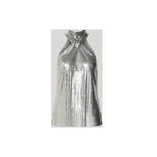 Top in Netz-Optik, Silber, M/L