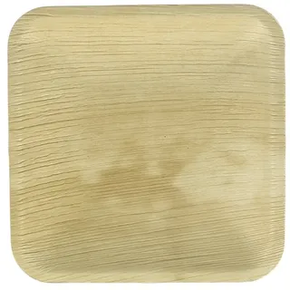 MONOUSO Palmblatt Teller quadratisch 25 x 25 cm 25 St.