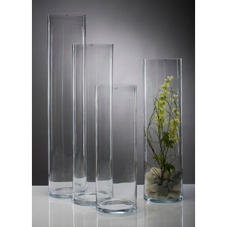 Sandra Rich Glasvase Vase Glas Blumenvase Bodenvase Zylinder groß 120 cm