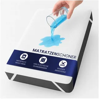 Matratzenschoner Matratzenauflage als Nässeschutz für Kinder o. wasserdicht Gentle North, 100% wasserabweisend - wasserfest - allergikergeeignet - Eckbändern 90 cm x 200 cm