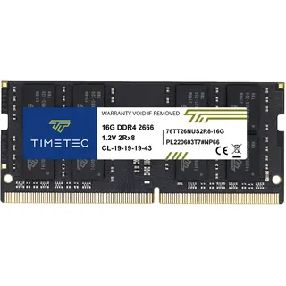Timetec Elite 16 GB DDR4 2666 MHz (PC4-2666V) PC4-21300 SODIMM – Non-ECC Unbuffered, 260-Pin, 1,2 V, CL19, Speichermodul für Laptops, Mini-PCs und All-in-One-Computer