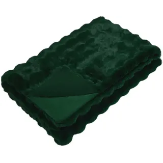 vidaXL Kunstfell Kuscheldecke 220 x 240 cm Dunkelgrün
