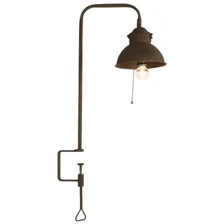 Tischleuchte Klemmleuchte Industrial Design Kabellos Shabby COSBY Rostbraun 70cm