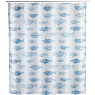 Anti-Schimmel Duschvorhang »Aquamarin« Textil 180 x 200 cm, Wenko, 180x200 cm