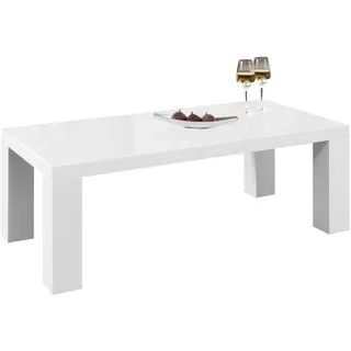 SalesFever Couchtisch modern Weiß MDF 120 x 40 cm