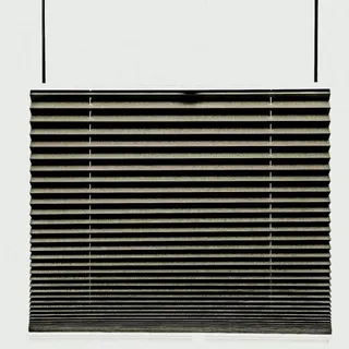 Thermo Black Out Plissee 80x200 cm taupe graubraun  metallic 100% Verdunkelnd