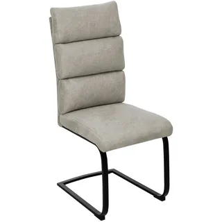 Novel Schwingstuhl, Taupe, Metall, Textil, U-Form, 47x106x63 cm, Stoffauswahl, Esszimmer, Stühle, Esszimmerstühle, Schwingstühle