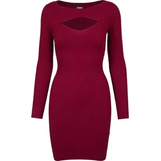 URBAN CLASSICS Cut Out Kleid Bordeaux M